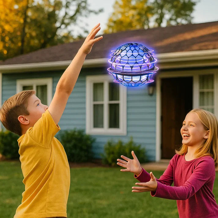 LED schwebe Ball mit Boomerang-Effekt – schwebender Spielball für drinnen und draußen