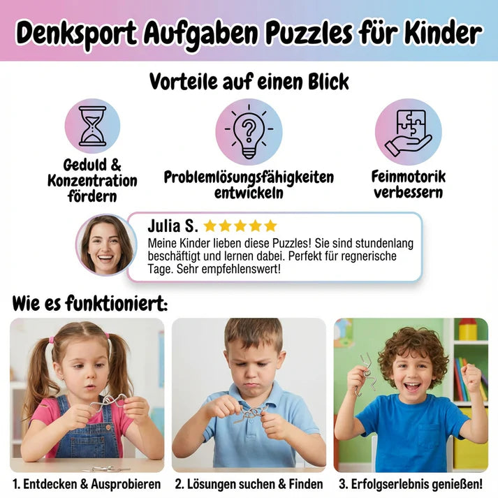 Denkspiel Puzzle Set für Kinder