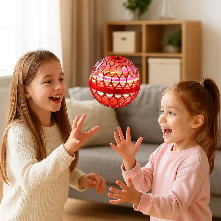 LED schwebe Ball mit Boomerang-Effekt – schwebender Spielball für drinnen und draußen